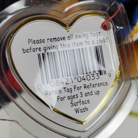 Ty 1995 Original Beanie Baby Lizzy the Lizard w/ tag errors Mint condition - Picture 5 of 5